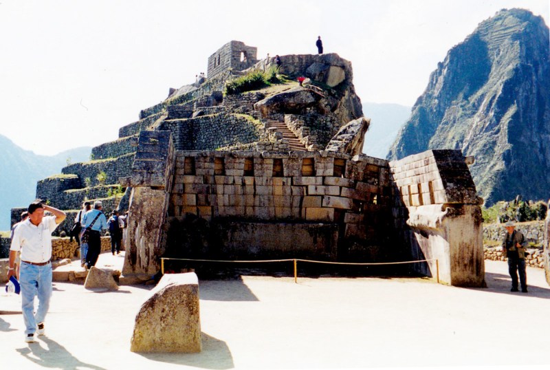 Sacred Plaza, main temple and Inithuatana on top of the hill