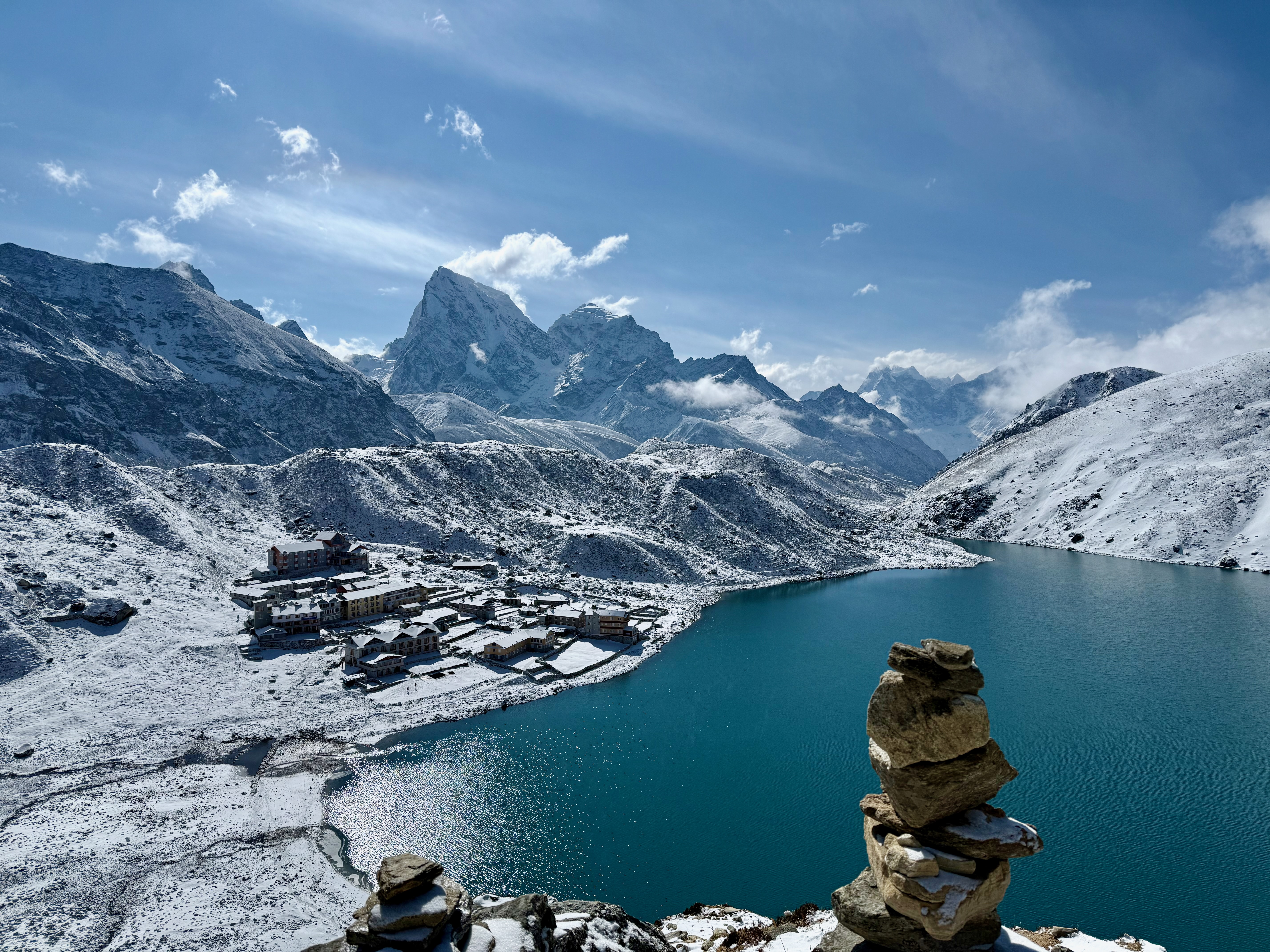 The view of Gokyo from Gokyo Ri
