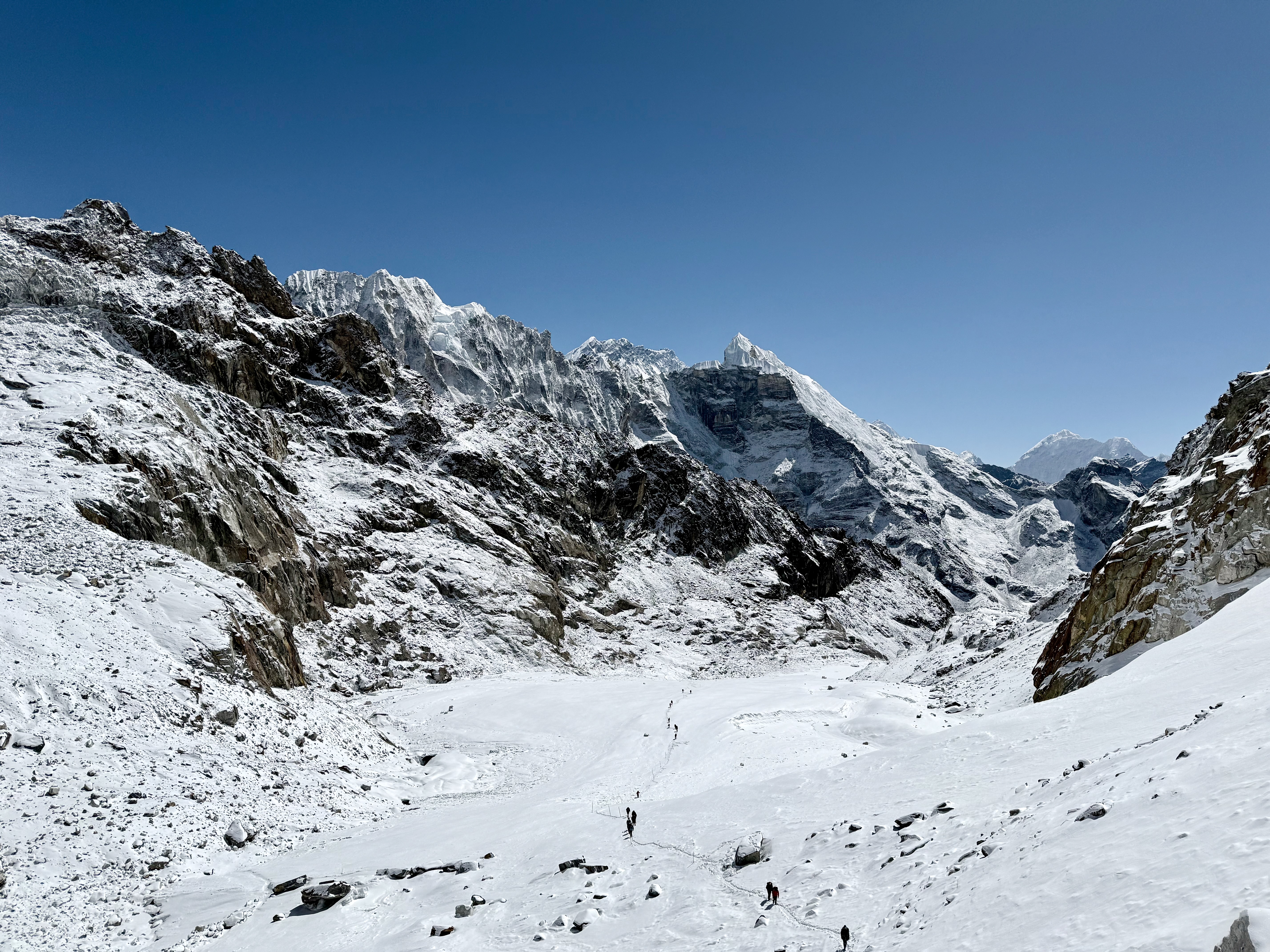 The Cho La Pass from the summit