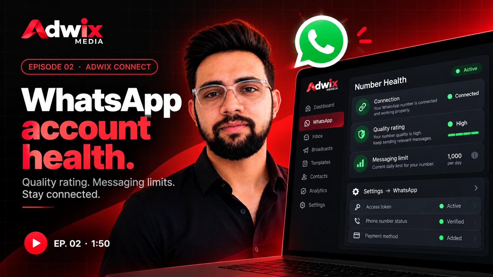 How to check your WhatsApp Business API account health: quality rating and messaging limit (Episode 2)