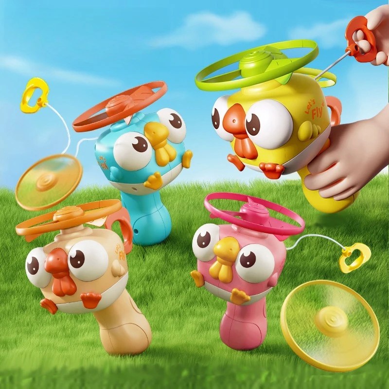 Fun Children's Interactive Launch Training Toy Suitable for Kids and Pets Mini Frisbee Launcher Chase Game   Children's Cat Toy