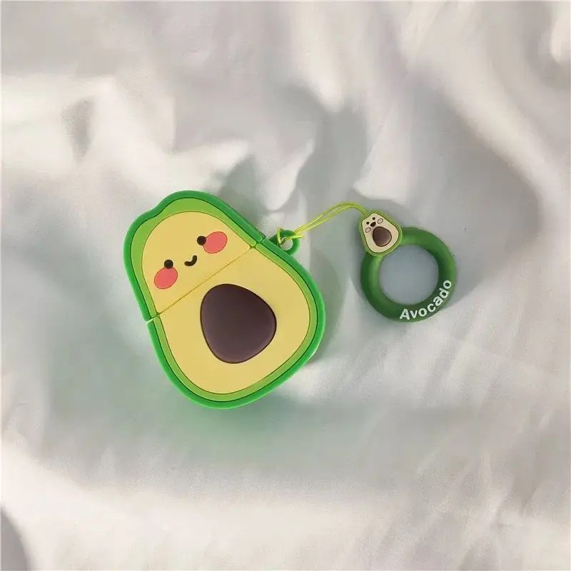 Cute Avocado Cartoon Airpods 4 Case Protective 1/2 Generation Wireless Bluetooth Headset Case Pro 3 Generation New
