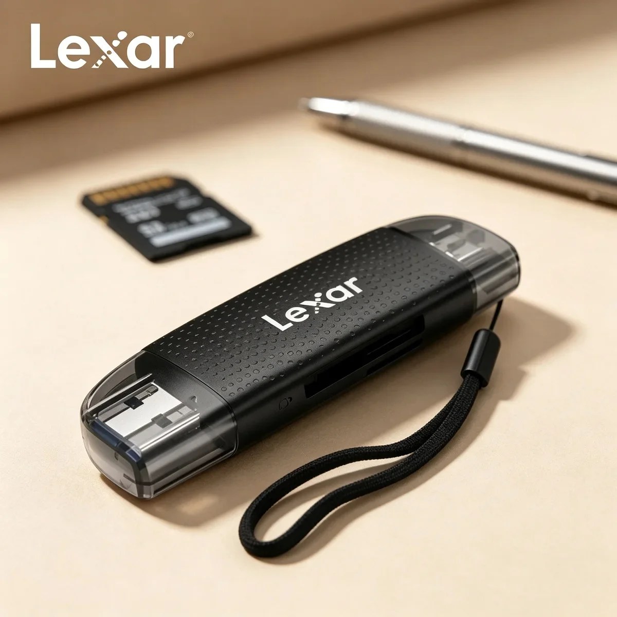 קורא כרטיסי SD וקורא כרטיסי Micro SD מדגם Lexar RW310, בעל שני חריצים, USB-A ו-USB-C, תומך ב-USB 3.2, מהירות של עד 205 מגה-בייט/שנייה, למחשב ולטלפון. קורא כרטיסי SD וקורא כרטיסי Micro SD מדגם Lexar RW310, בעל שני חריצים, USB-A ו-USB-C, תומך ב-USB 3.2, מהירות של עד 205 מגה-בייט/שנייה, למחשב ולטלפון.