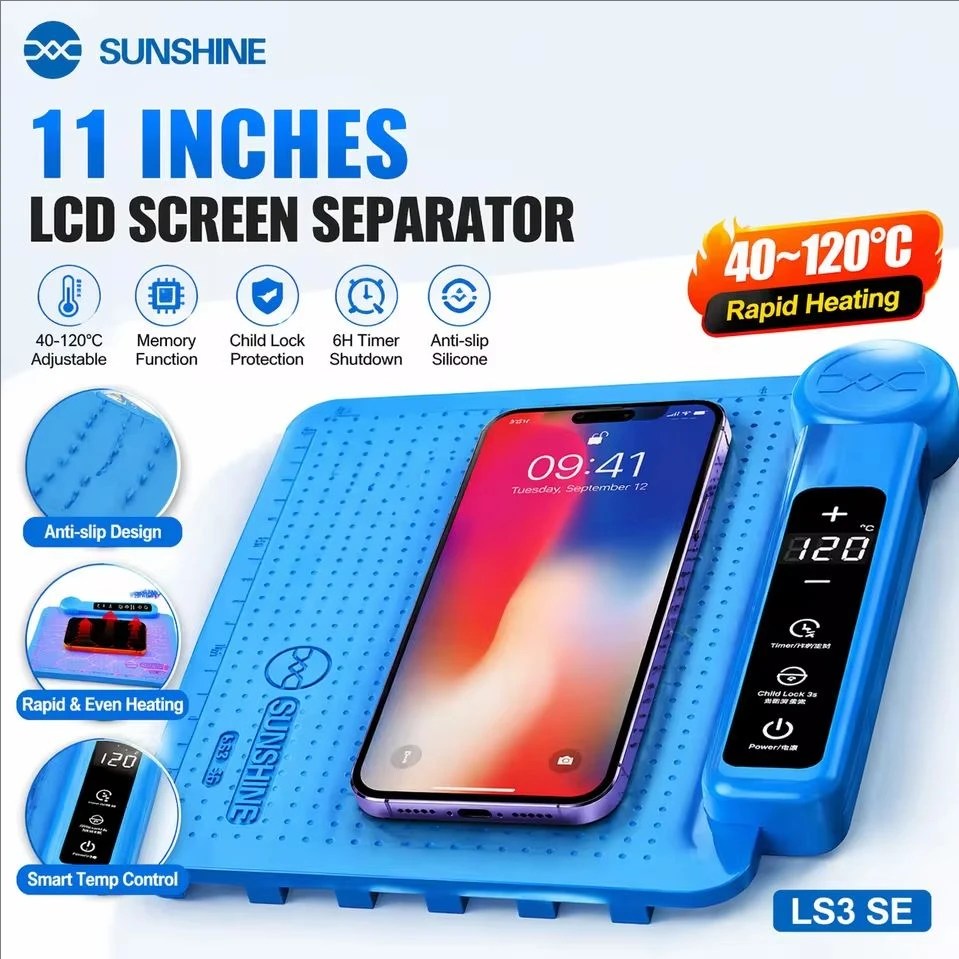 SUNSHINE LS3 SE 1-inch LCD Screen Heating Separator 40~120℃ Adjustable  for Mobile Phone Watch Repair Screen Back Cover Removal
