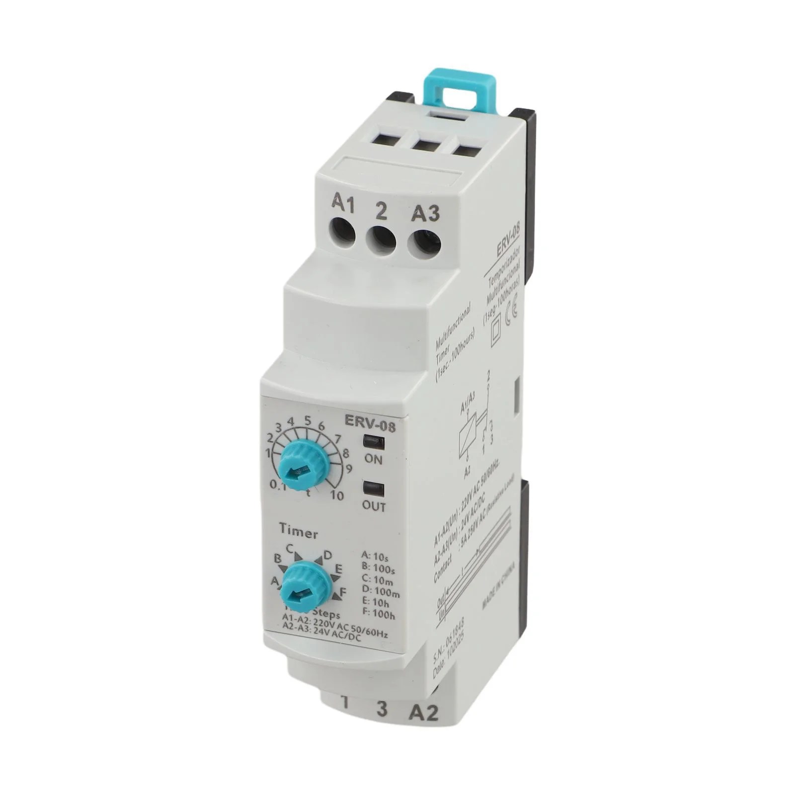 Multi Function Time Delay Relay 150V-260V AC For DSP ERV-08 Adjustable Controller 0.1 Second To 100 Hours Automation Tool