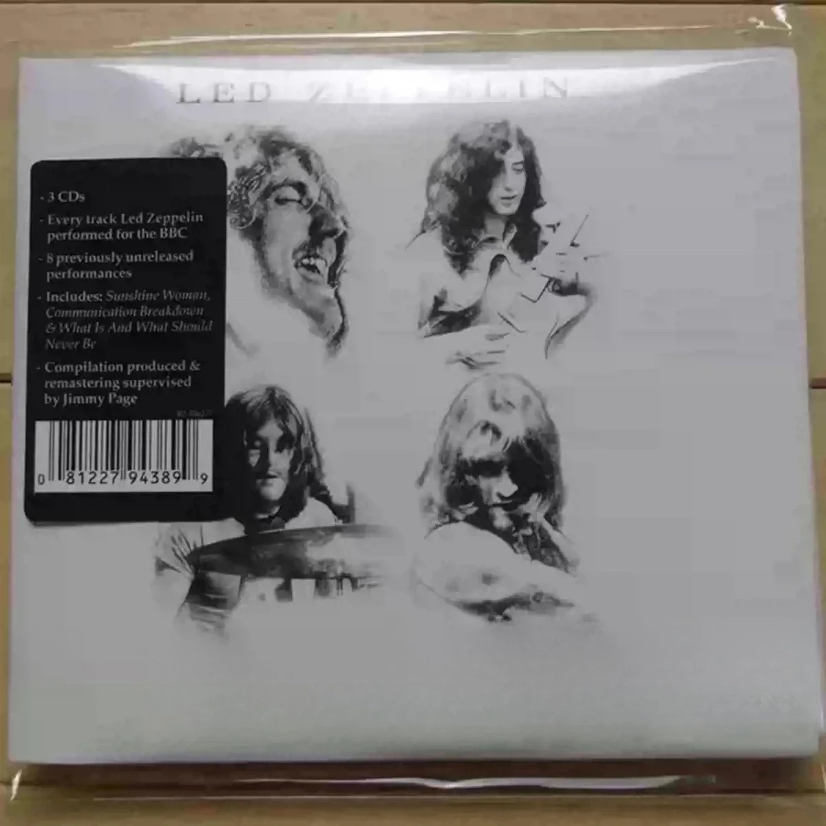 3 Discs Klassisches Hard-Rock-Live-Kompliationsalbum, Schwarz-Weißes Bandporträt-Cover, Remastered Verlustfreie Audio-Musik-Disc 3 Discs Klassisches Hard-Rock-Live-Kompliationsalbum, Schwarz-Weißes Bandporträt-Cover, Remastered Verlustfreie Audio-Musik-Disc