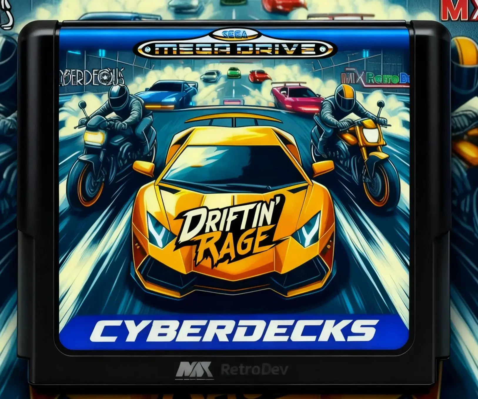 Driftin' Rage MD 16Bit Game Card For Mega Drive Game Console