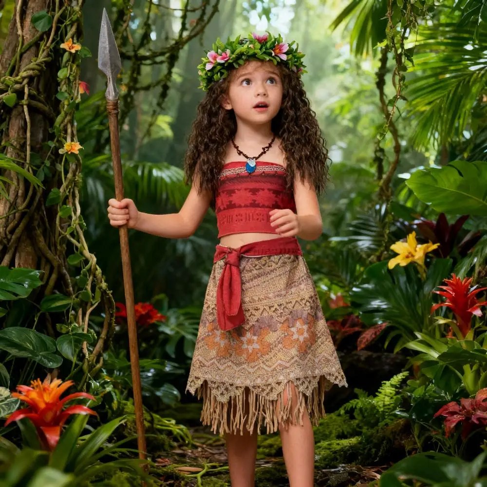 2023 sommer Moana Mädchen Cosplay Party Kleid Kinder Prinzessin Karneval Weihnachten Kleid Mit Perücke Halskette Kranz Schwein Huhn Puppe 2023 sommer Moana Mädchen Cosplay Party Kleid Kinder Prinzessin Karneval Weihnachten Kleid Mit Perücke Halskette Kranz Schwein Huhn Puppe
