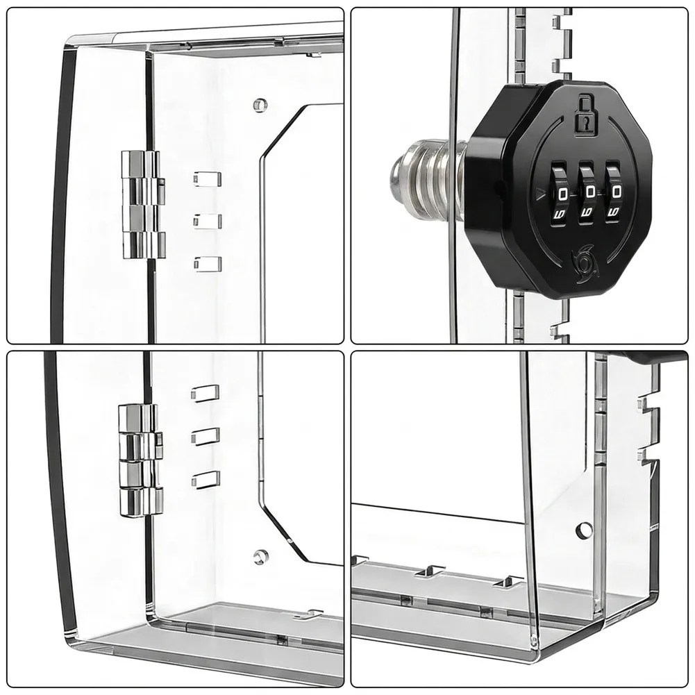 Keyless Security Box Thermostat Lock Box For High-traffic Areas Three-digit Combination For Smart Home Systems