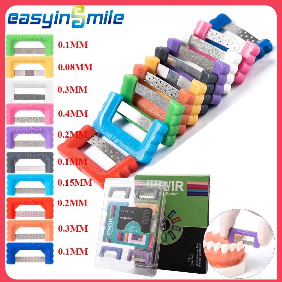 Easyinsmile Dental IPR-Kieferorthopädie-Set, hin- und hergehende interproximale Reduktionsstreifen, polnische Zahnheilkunde, Zahnschmelz, reduziert Sägen, 10 Größen Easyinsmile Dental IPR-Kieferorthopädie-Set, hin- und hergehende interproximale Reduktionsstreifen, polnische Zahnheilkunde, Zahnschmelz, reduziert Sägen, 10 Größen