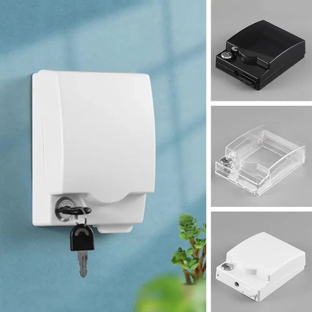 86 Type Lockable Socket Waterproof Box Outdoor Switch Socket Protective Cover 142*109mm Waterproof Socket Box With Key