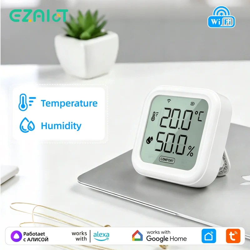 Tuya WiFi Zigbee 3.0 Temperature Humidity Meter Smart Digital Sensor APP Remote Monitor Hygrometer Thermometer Alexa Google Home