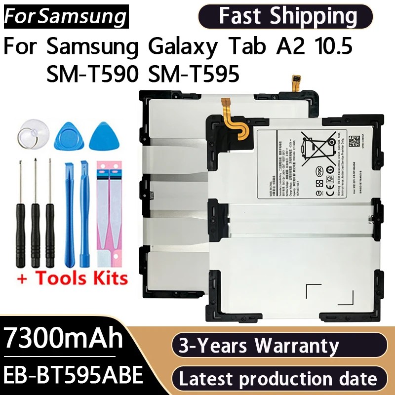 NUOVA Batteria per Telefono Cellulare EB-BT595ABE per Samsung Galaxy Tab A2 10.5 SM-T590 T595 Batterie ad Alte Prestazioni + Strumenti NUOVA Batteria per Telefono Cellulare EB-BT595ABE per Samsung Galaxy Tab A2 10.5 SM-T590 T595 Batterie ad Alte Prestazioni + Strumenti