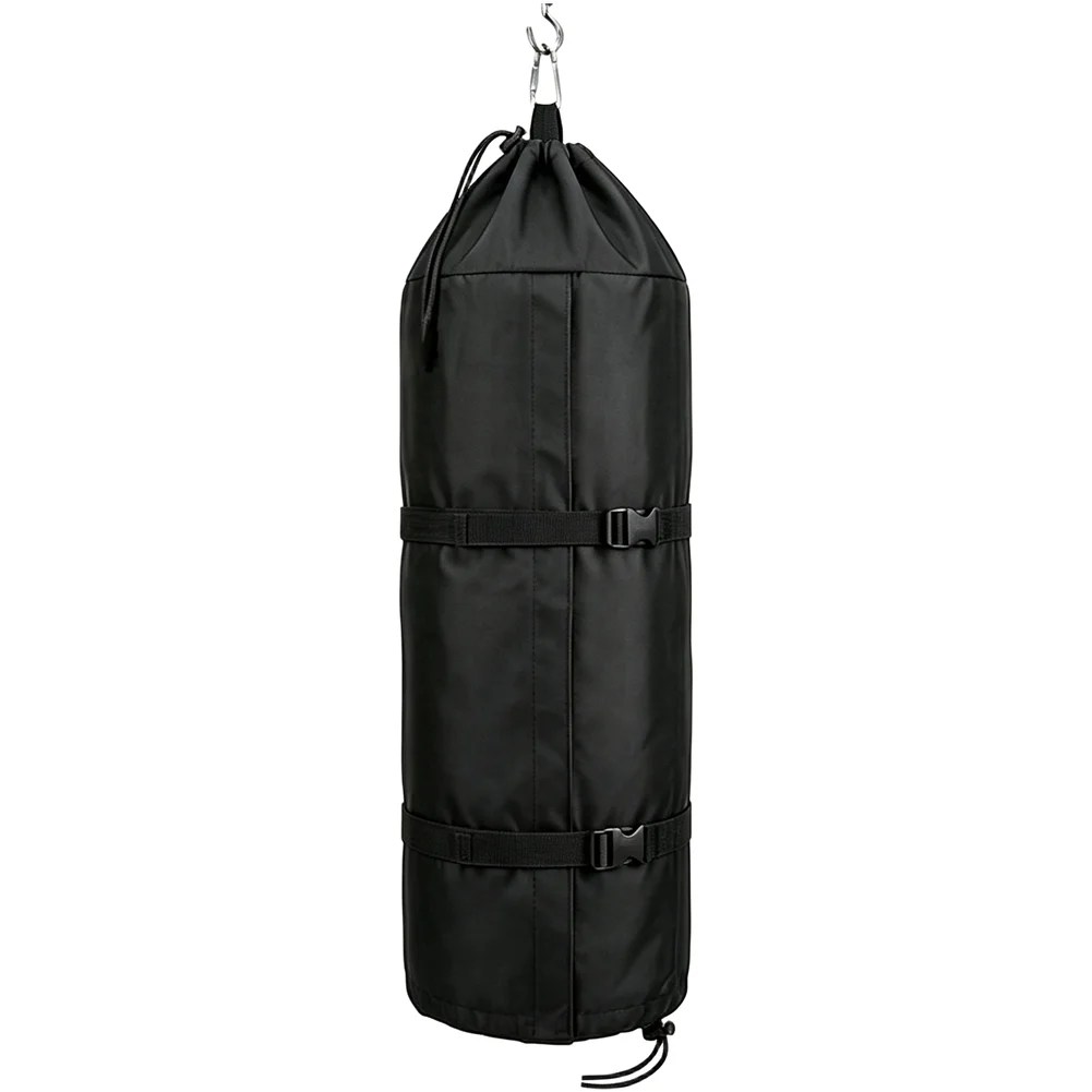 Waterdichte 600D Oxford hangende bokszakhoes met dubbele trekkoorden voor buitenfitness training en bescherming van de bokszak. Waterdichte 600D Oxford hangende bokszakhoes met dubbele trekkoorden voor buitenfitness training en bescherming van de bokszak.