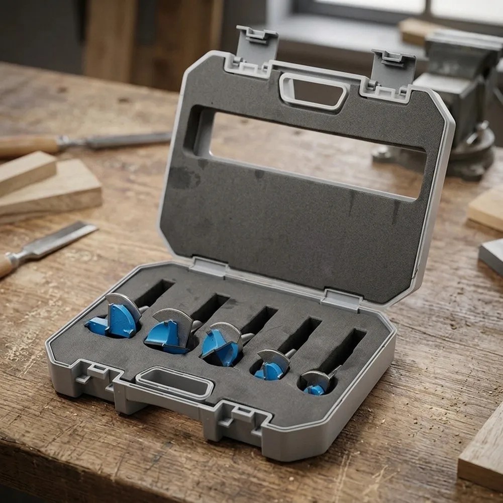 Metal Woodworking Tool Set Plywood Boring Tool Hinge Boring Drill Bit Three-blade Positioning For Woodworking Projects