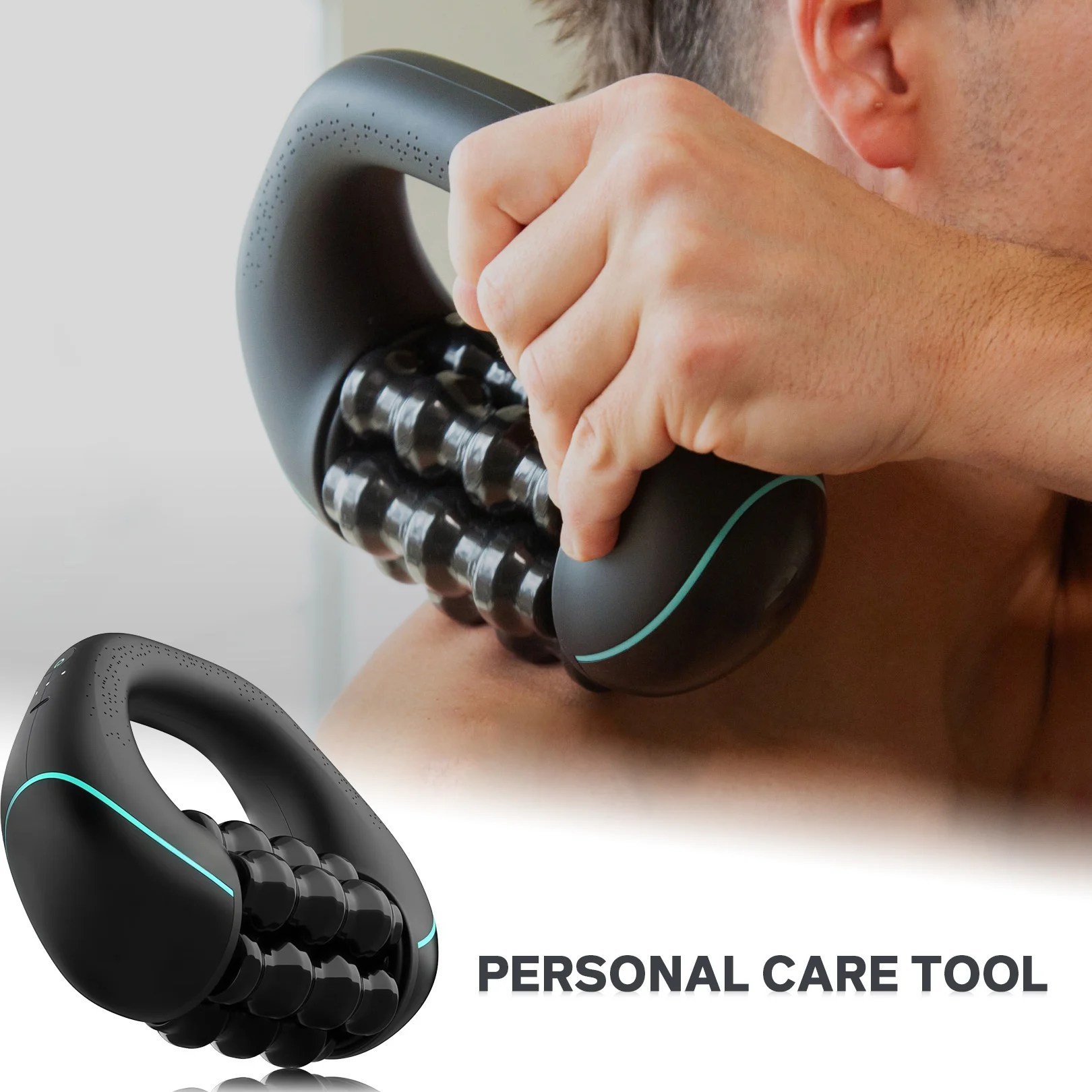 Electric Vibration Massage Roller Rechargeable 3 Speed Massager Deep Tissue Tool for Full Body Muscle Relief & Recovery
