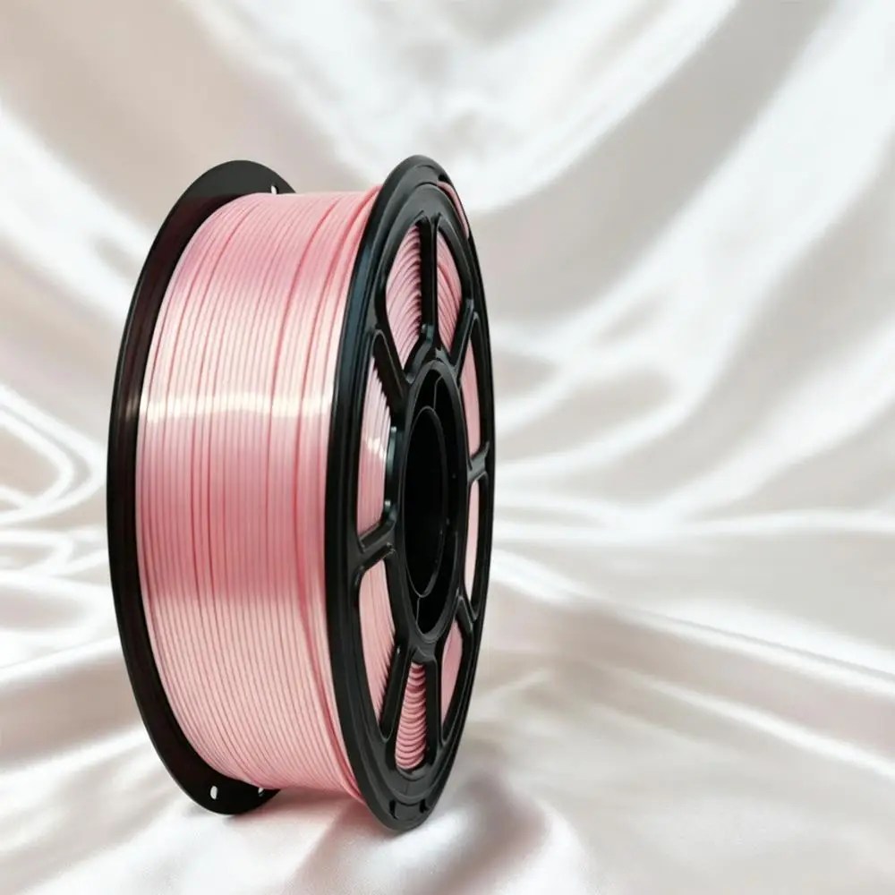 Silk Bright PLA 3D Printer Filament 1.75mm is Suitable For Most 3D Printers, Pink 1kg (2.2lbs) 1Roll