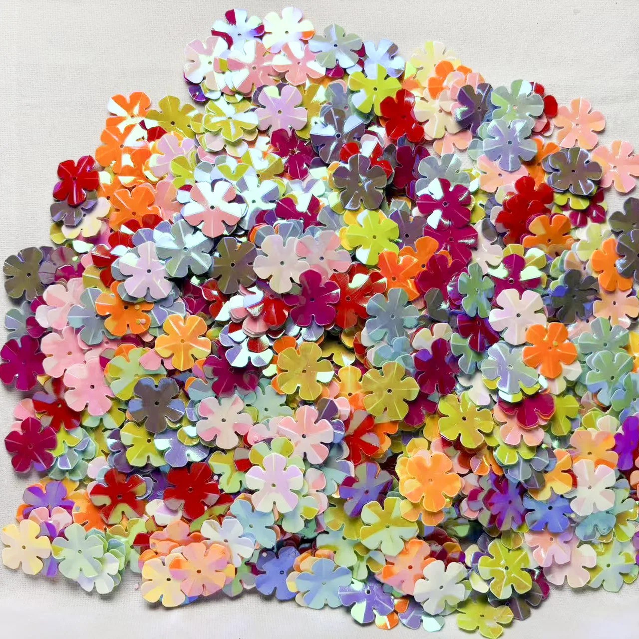 500g Iridescent Mixed Heart & Shell Sequins - Assorted Large Glitter Flakes for Apparel Decor, Irregular Shape Craft Accessories