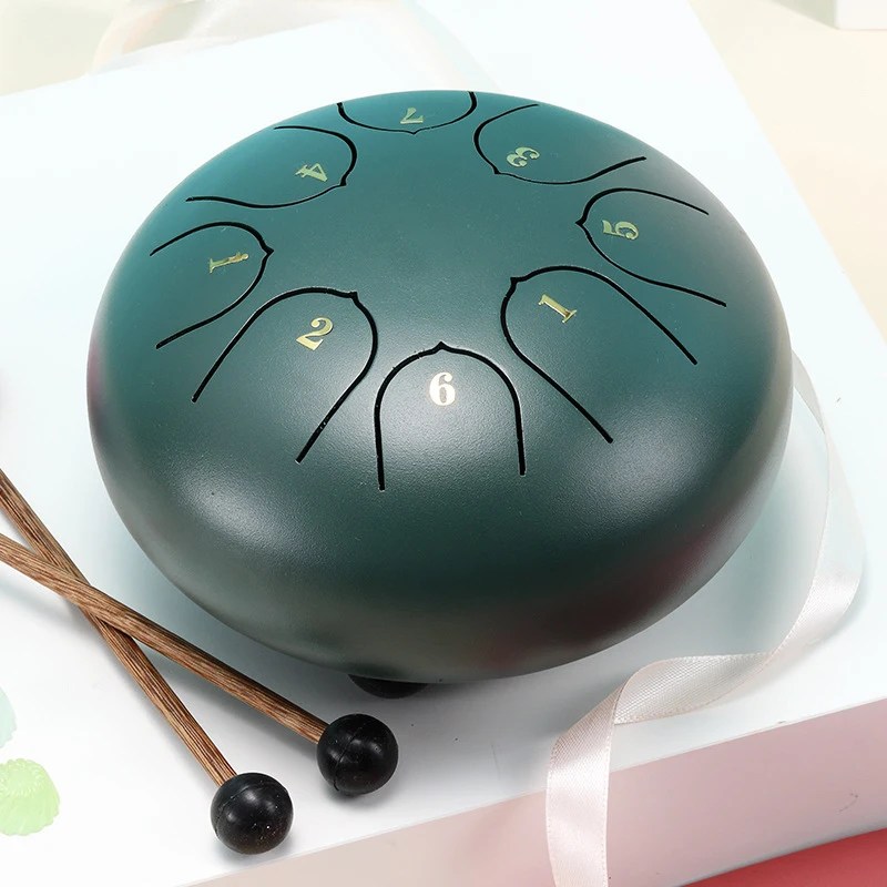 Hluru Glucophone Steel Tongue Drum 6 Pollici 8 Note Tonalità Re5 Tamburo Ettereo Percussioni Strumento Musicale Hluru Glucophone Steel Tongue Drum 6 Pollici 8 Note Tonalità Re5 Tamburo Ettereo Percussioni Strumento Musicale