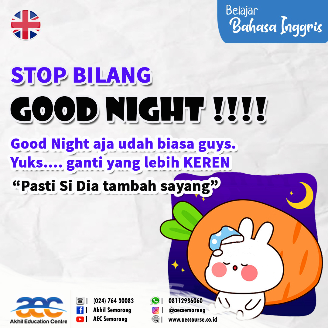 Ungkapan Good Night Dalam Bahasa Inggris Kursus Bahasa Jepang Bahasa Jepang Semarang Kursus Bahasa Jepang Semarang Kursus Bahasa Jepang Semarang 2021 SBScaption Kata yang satu ini adalah yang paling mendasar.