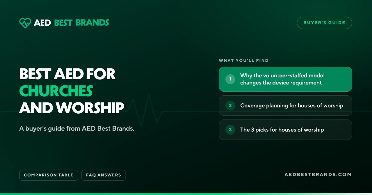 AED Best Brands thumbnail: Best AED for churches and worship