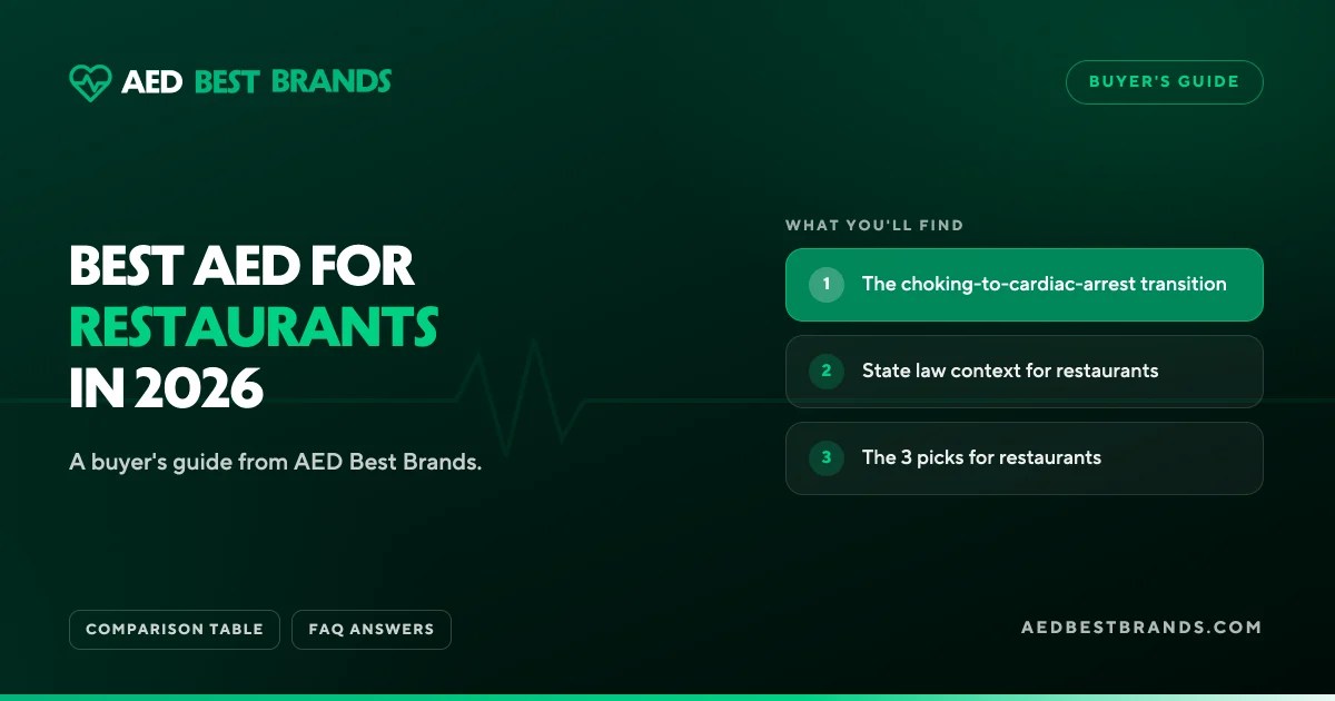 AED Best Brands thumbnail: Best AED for restaurants in 2026