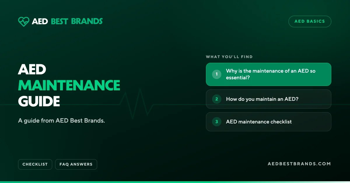 AED Best Brands thumbnail: AED maintenance guide