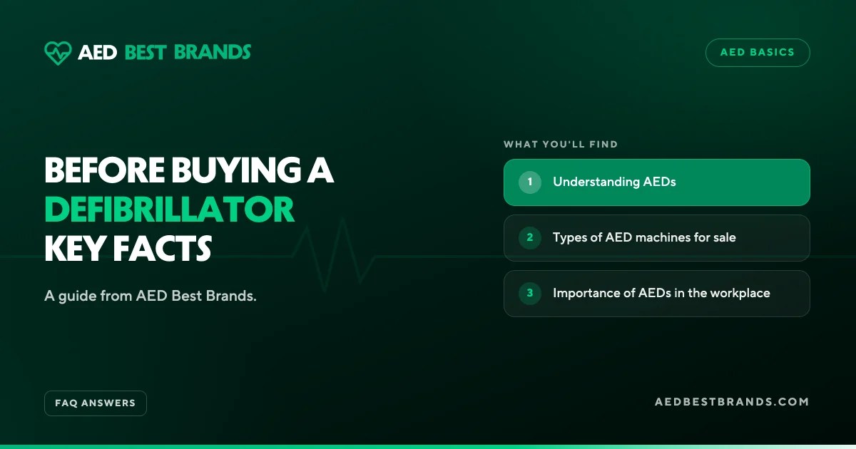 AED Best Brands thumbnail: Before buying a defibrillator key facts