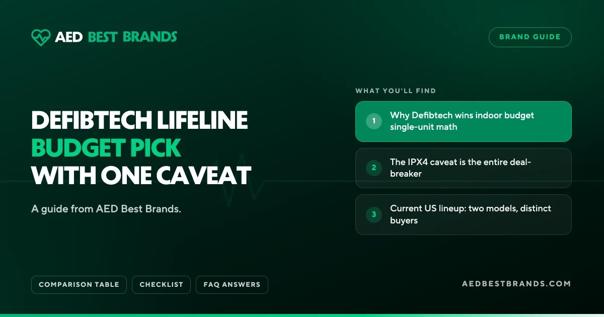 AED Best Brands thumbnail: Defibtech Lifeline budget pick with one caveat