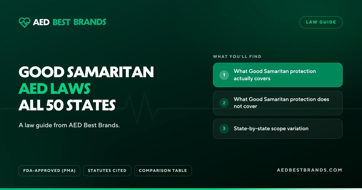 AED Best Brands thumbnail: Good Samaritan AED laws all 50 states