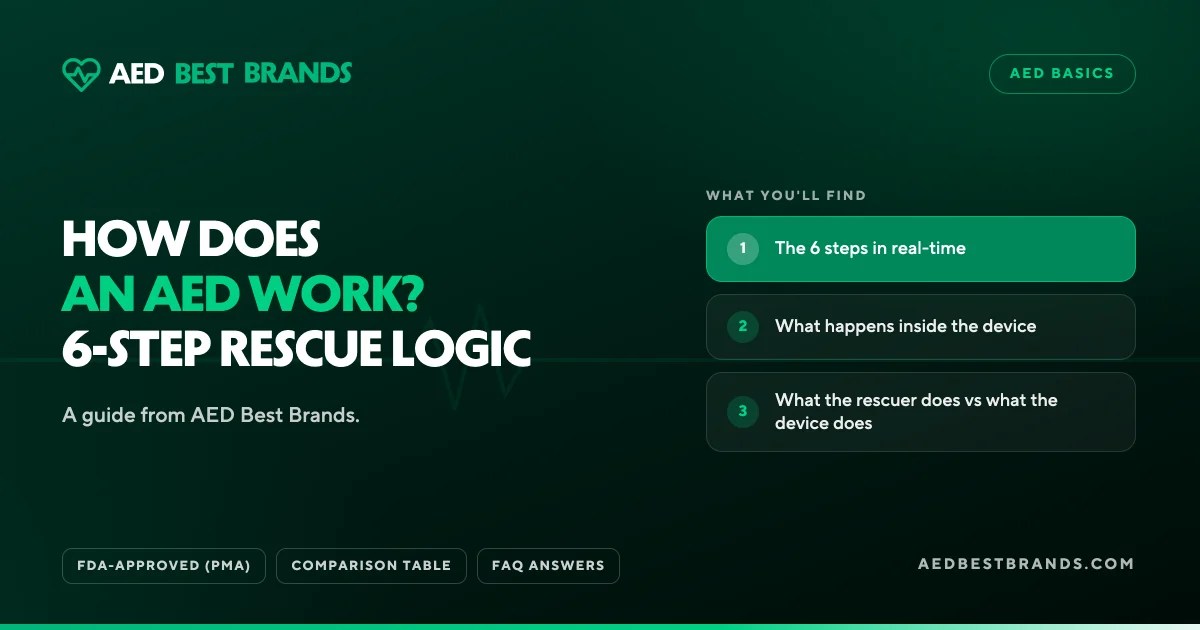 AED Best Brands thumbnail: How does an AED work? 6-step rescue logic
