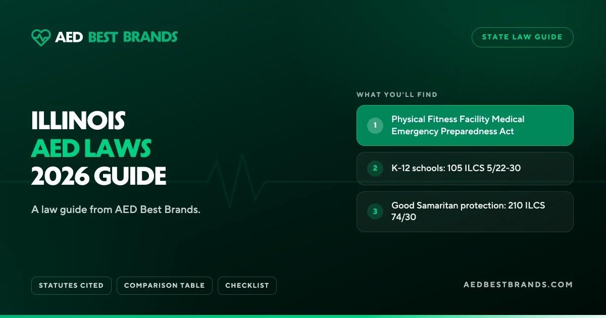 AED Best Brands thumbnail: Illinois AED laws 2026 guide