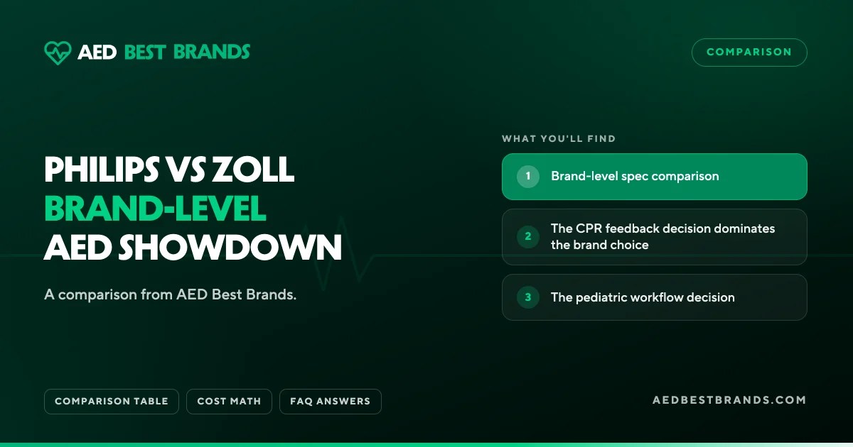 AED Best Brands thumbnail: Philips vs ZOLL brand-level AED showdown