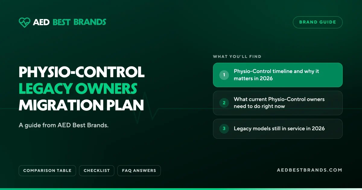 AED Best Brands thumbnail: Physio-Control legacy owners migration plan