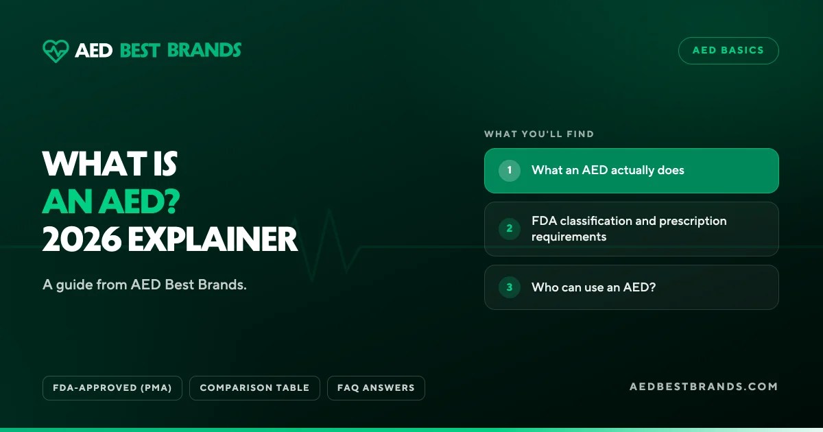AED Best Brands thumbnail: What is an AED? 2026 explainer