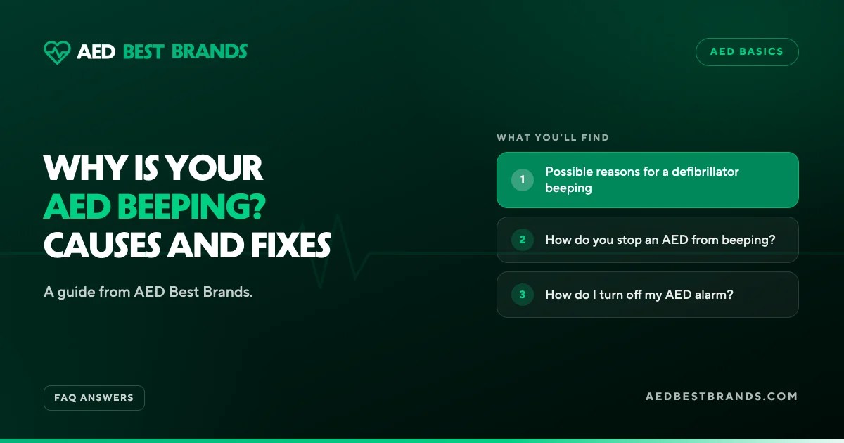AED Best Brands thumbnail: Why is your AED beeping? causes and fixes