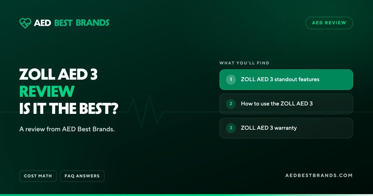 AED Best Brands thumbnail: ZOLL AED 3 review is it the best?