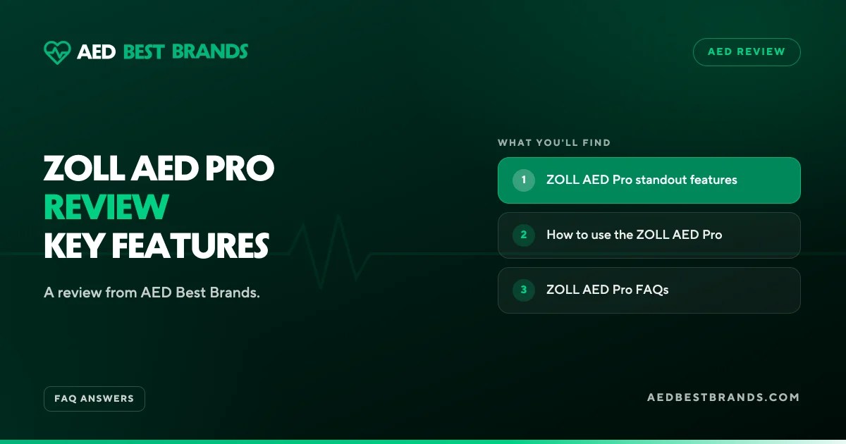 AED Best Brands thumbnail: ZOLL AED Pro review key features