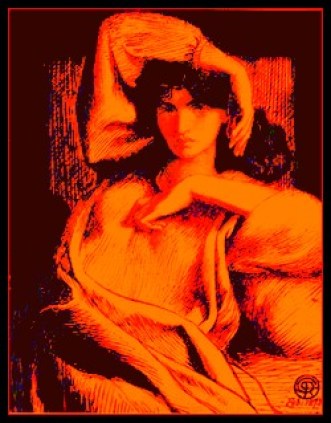 Jane Morris by Dante Gabriel Rossetti (1873)