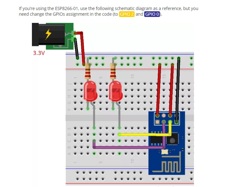 ESP8266 and ESP01 to Control LEDs and Devices