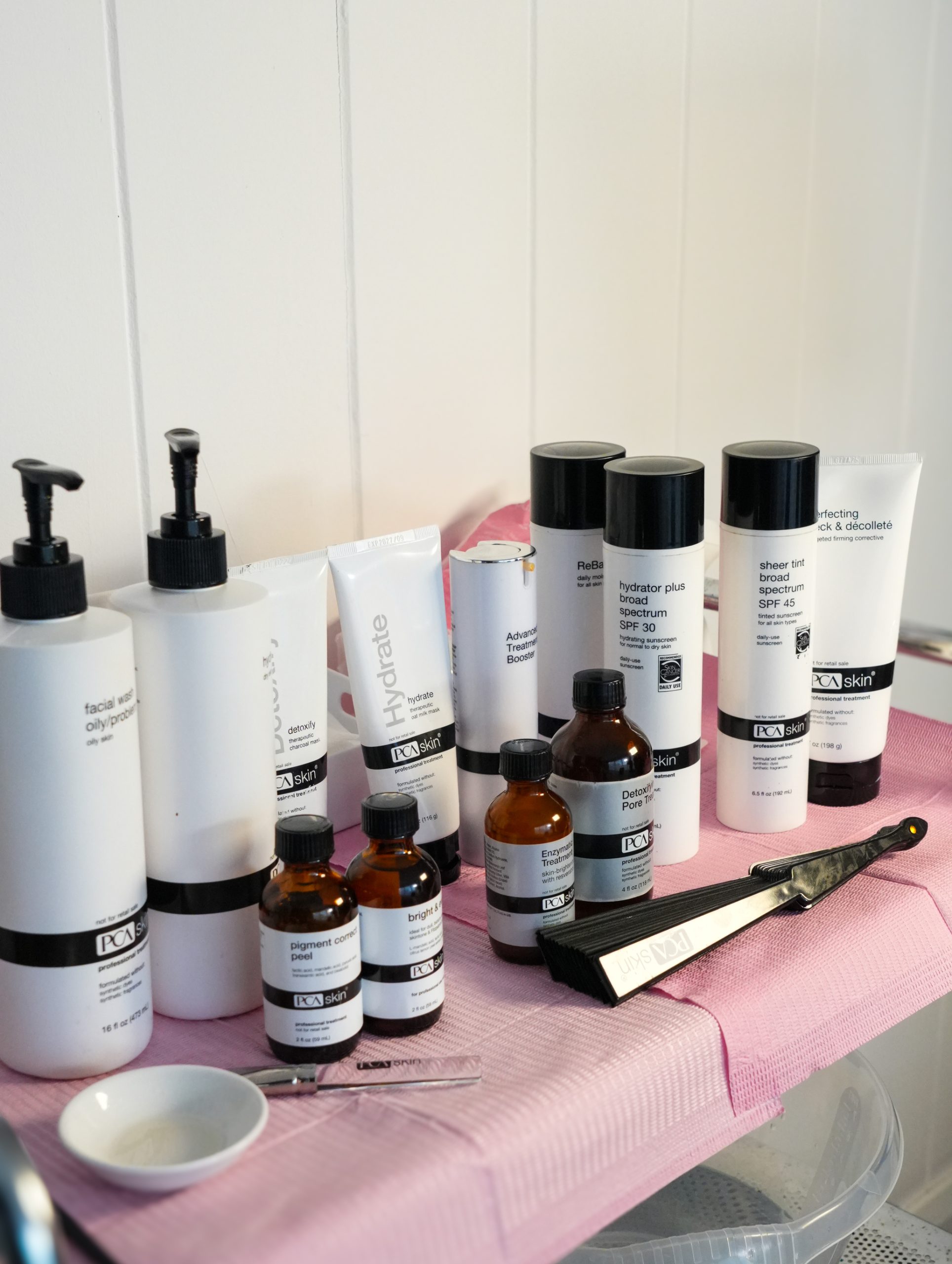 PCA Skin products in the clinic