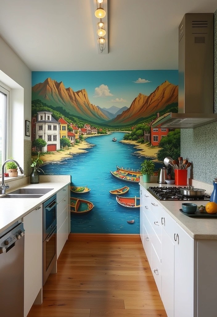 11 Colorful Kitchen Tours That Will Brighten Your Day (and Home!) - 10. Artistic Murals and Bright Accents