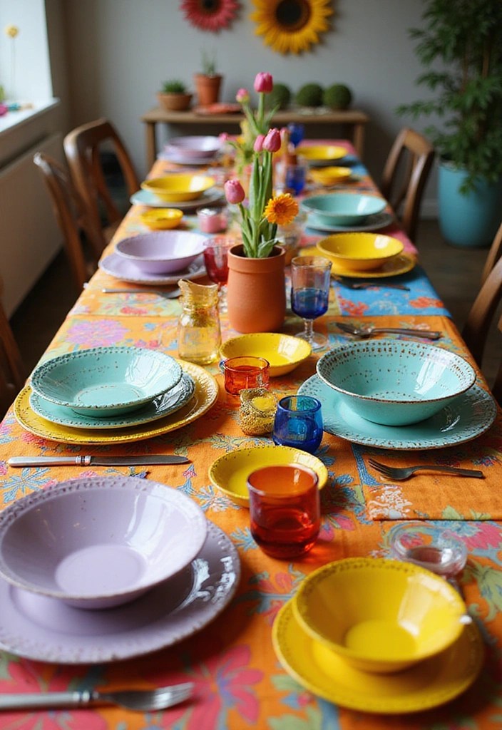 12 Hand-Painted Crockery Designs That Will Win Hearts This Holiday Season! - 12. Bright and Bold Colors