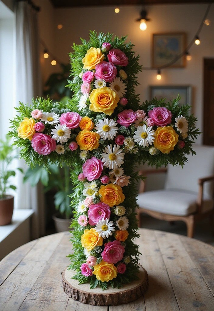 10 Creative Good Friday Crafts to Brighten Your Easter Celebration (You Won't Believe #5!) - 3. Cross-Shaped Flower Arrangements