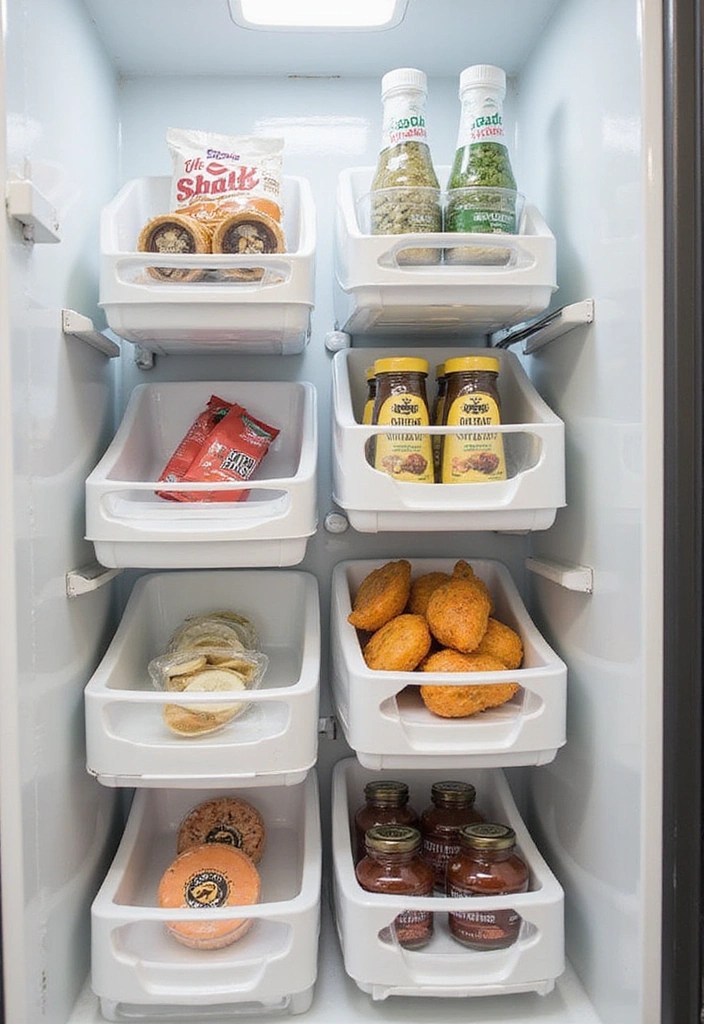 15 Smart Refrigerator Storage Hacks You Wish You Knew Sooner! - 3. Maximize Vertical Space with Stackable Bins