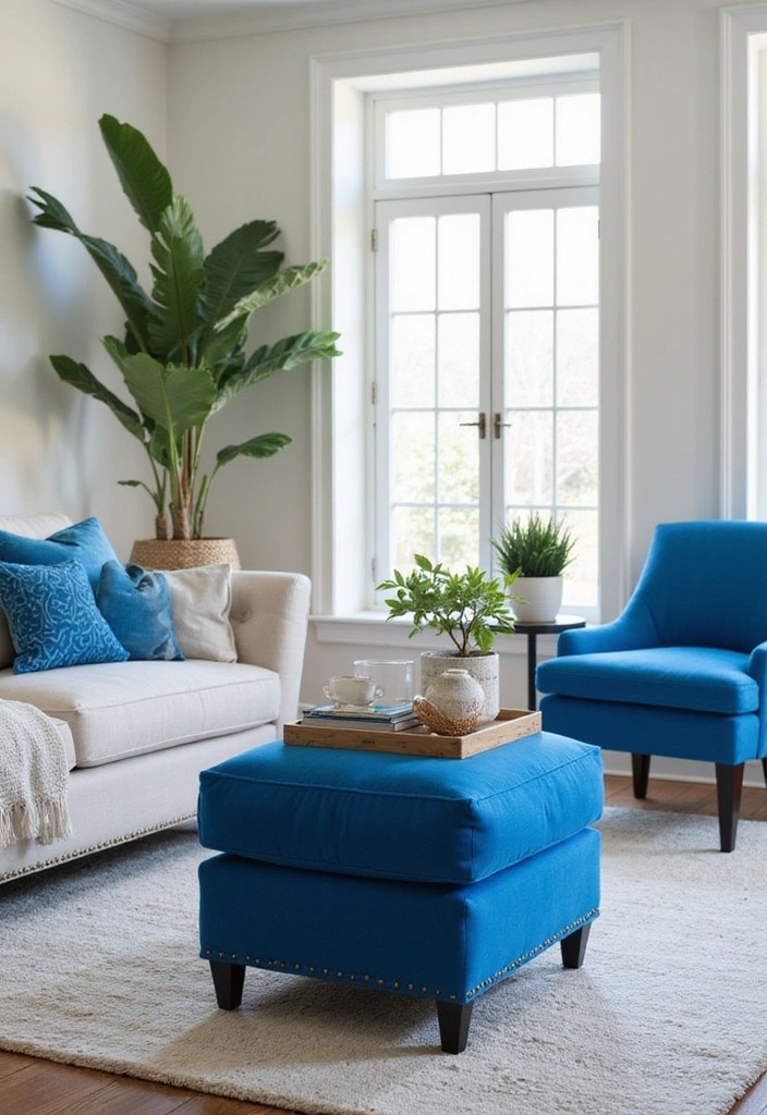 22 Unique Blue Boho Decor Ideas That Will Transform Your Space! - 22. Blue Accent Furniture