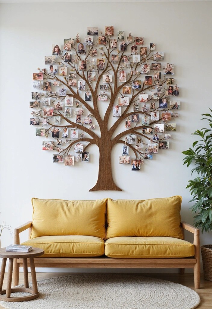 Comparing 90s DIY Decor to Today's Styles: 12 Ideas That Stand the Test of Time! - 68. DIY Family Photo Tree