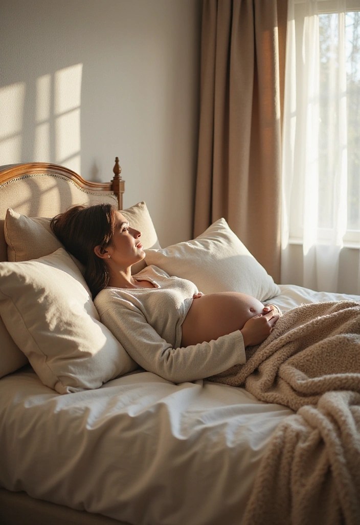 20 Cozy Indoor Maternity Shoot Ideas That Will Make Your Heart Melt! - 1. Snuggled Up in Bed