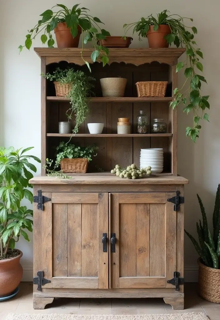 11 Artisan Handmade Cupboards That Are a Work of Art You Need in Your Home! - 5. Eco-Friendly Charm: The Upcycled Cupboard