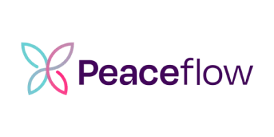 Logo da empresa Peaceflow, cliente da A Estranhamente